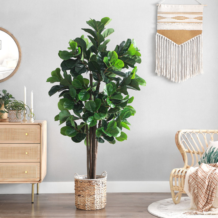 Sand & Stable Faux Fiddle Leaf Fig Tree in Pot & Reviews | Wayfair