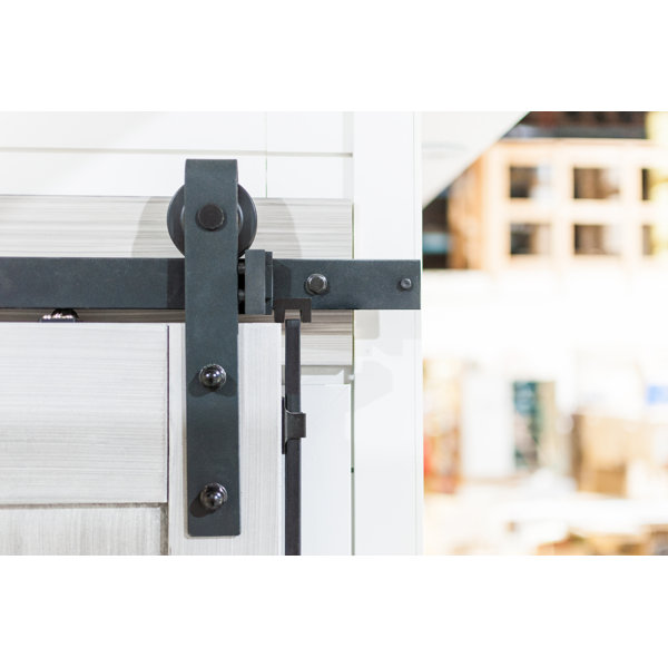 1*Black Lock For Sliding Barn Door Wood Door Latch Gate EASY DIY Hardware-Set 