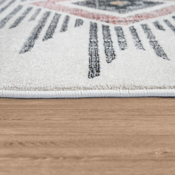 Union Rustic Alsworth Cream/Gray/Red Rug & Reviews | Wayfair