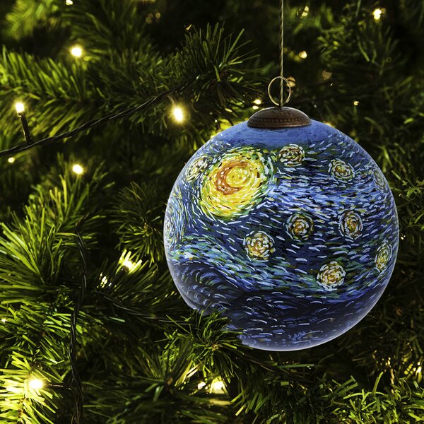 Porcelain Oranments Starry Night Christmas Ornament 