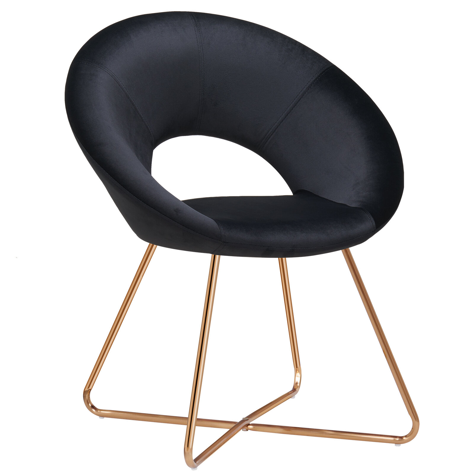 28.35” Wide Velvet Papasan Chair