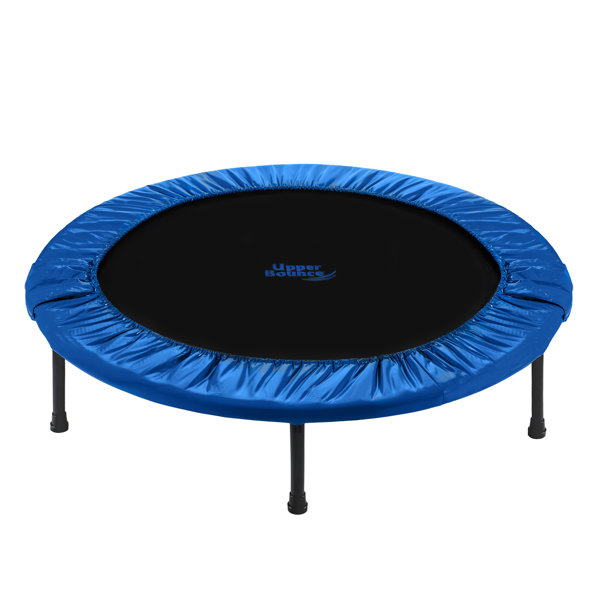 ANCHEER Foldable 40 Mini Trampoline Rebounder Max Load 300lbs Rebounder Trampoline Exercise Trampoline with Adjustable Handrail for Indoor/Garden/Workout Cardio 