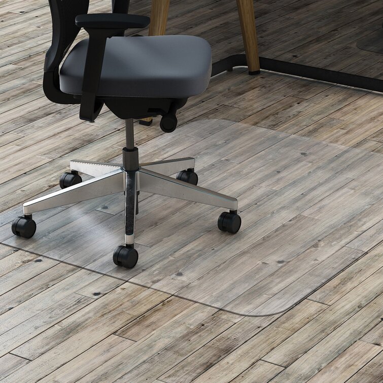 Lorell Nonstudded Design Hardwood Surface Chairmat 48" Length X 36" Width X 60 