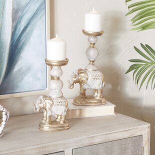 2 Pieces Diamante Tea Light Candle Holder With Vase & Cream Roses Wedding Decor 