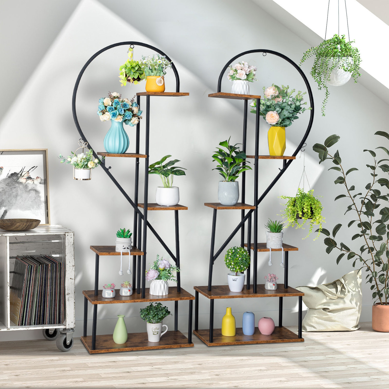 17 Stories Free Form Etagere Plant Stand | Wayfair