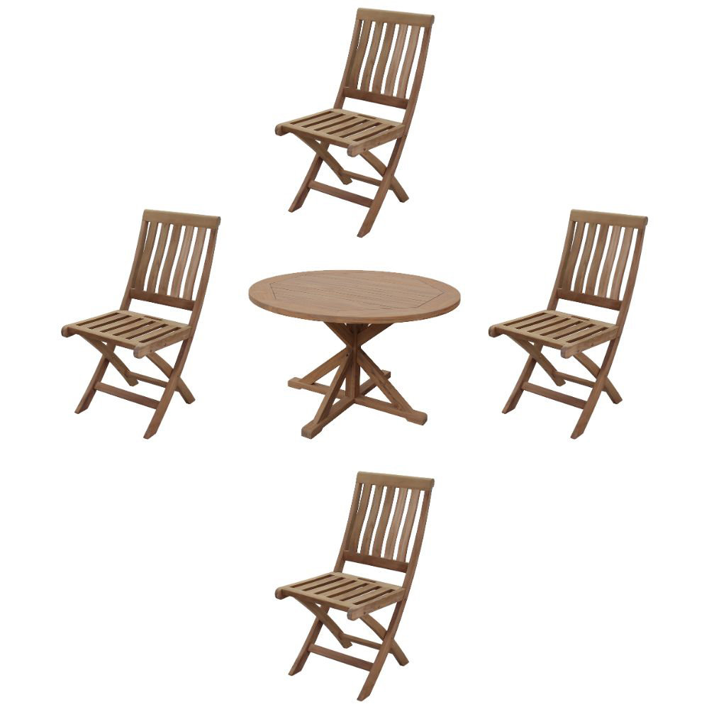 CourtyardCasualFurniture Round 4 Person Outdoor Dining Set Wayfair