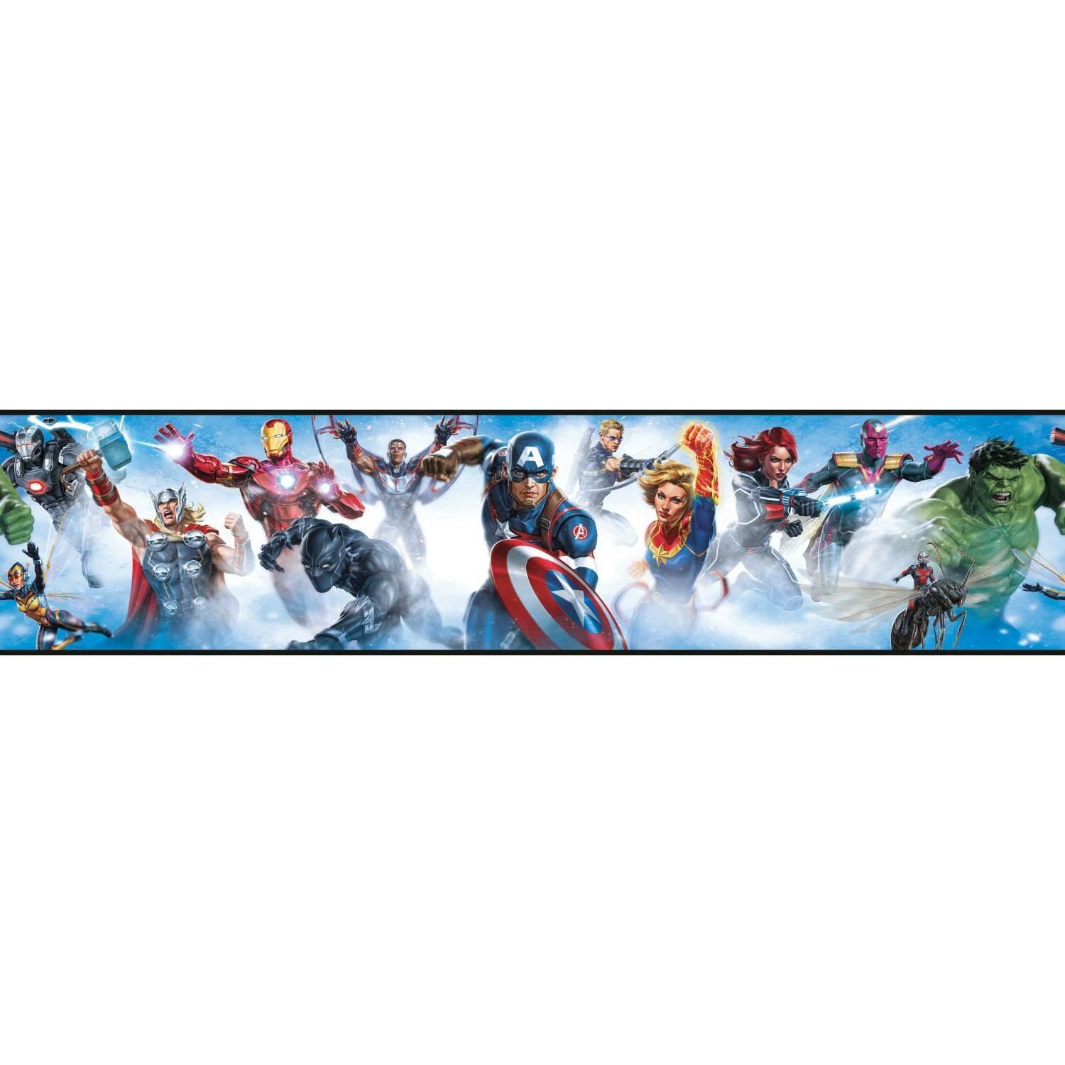 Marvel Avengers Wall Border Multi-Colour 0.14 x 5 m PVC Film 