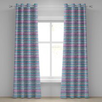 Indian Cotton Hand Tie Dye Shibori Tab Top Stripes Window Curtains Valances Door 