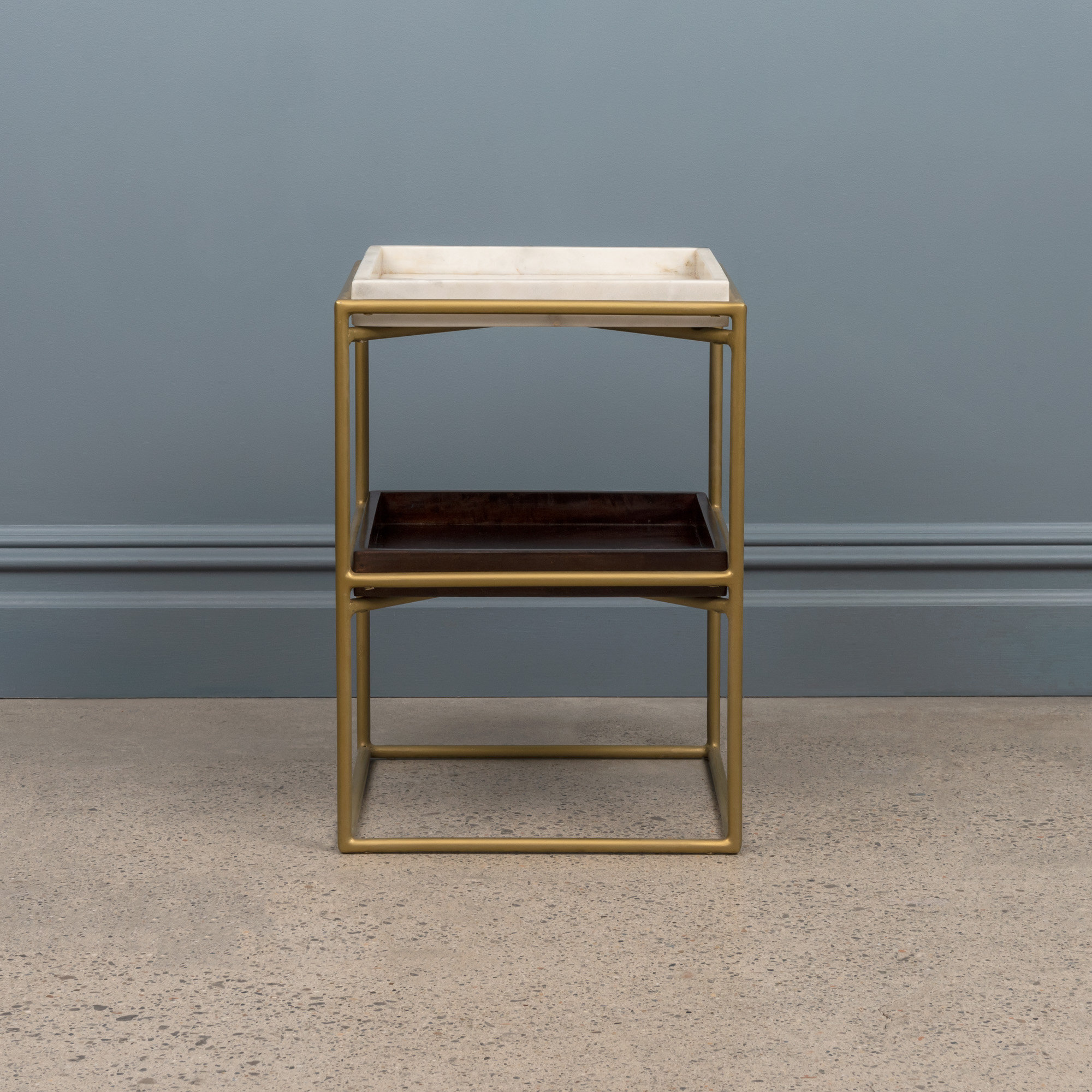 Everly Quinn 18'' Tall Tray Top Frame End Table Wayfair