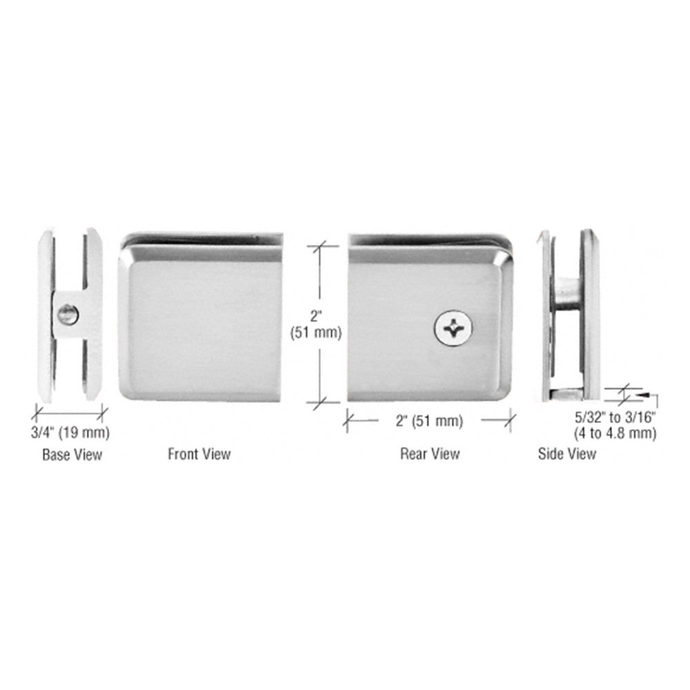 Fab Glass and Mirror Wall Mount Clamp THinge Wayfair