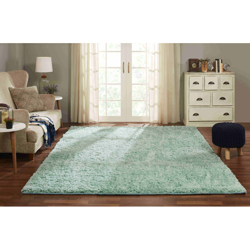 Highland Dunes Whitcomb Handmade Aqua Rug & Reviews | Wayfair