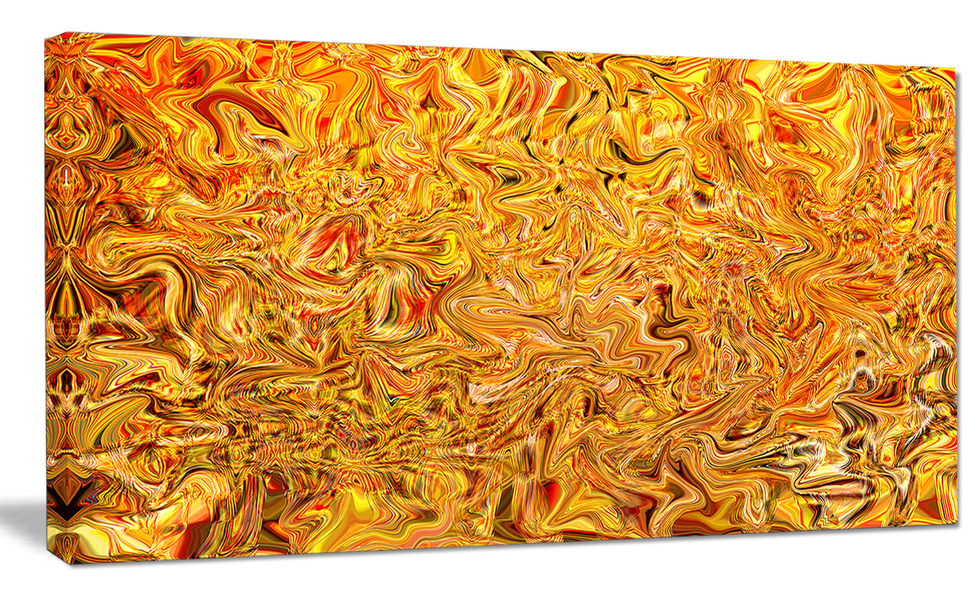 DesignArt Textured Flowing Wrapped Canvas Graphic Art Wayfair