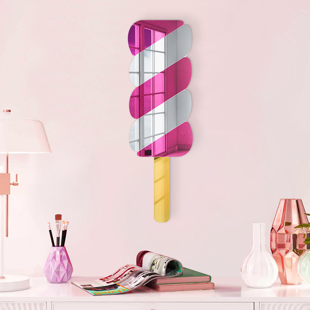Trinx Twisty Pop Ice Cream Wall Decor with Mirrored Finish Wayfair
