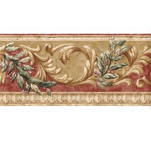 Architectural Victorian Cream Beige Scroll Leaf Vine Textured Wall paper Border 