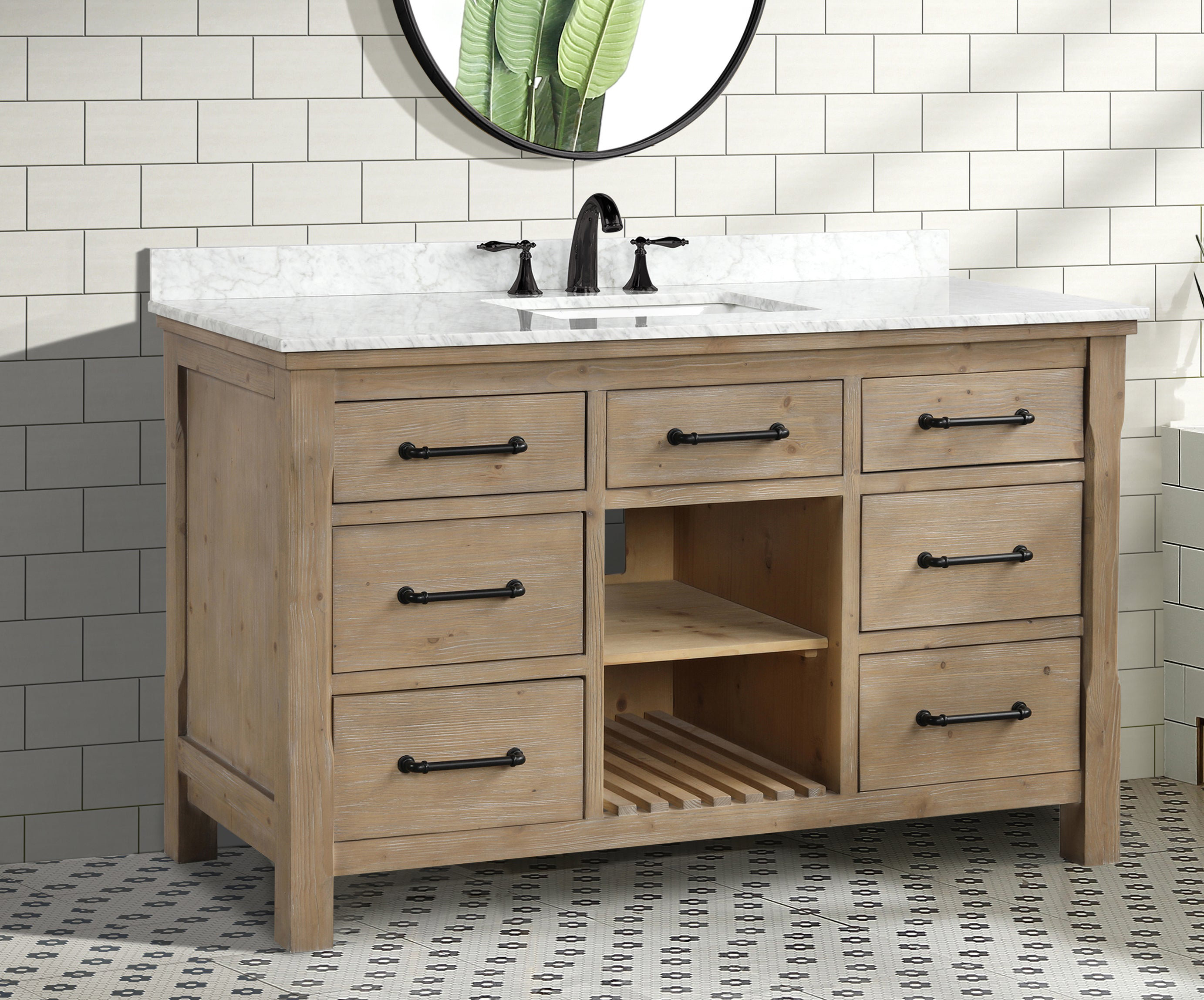 Birch Lane™ Eaddy 55" Single Bathroom Vanity Set & Reviews Wayfair