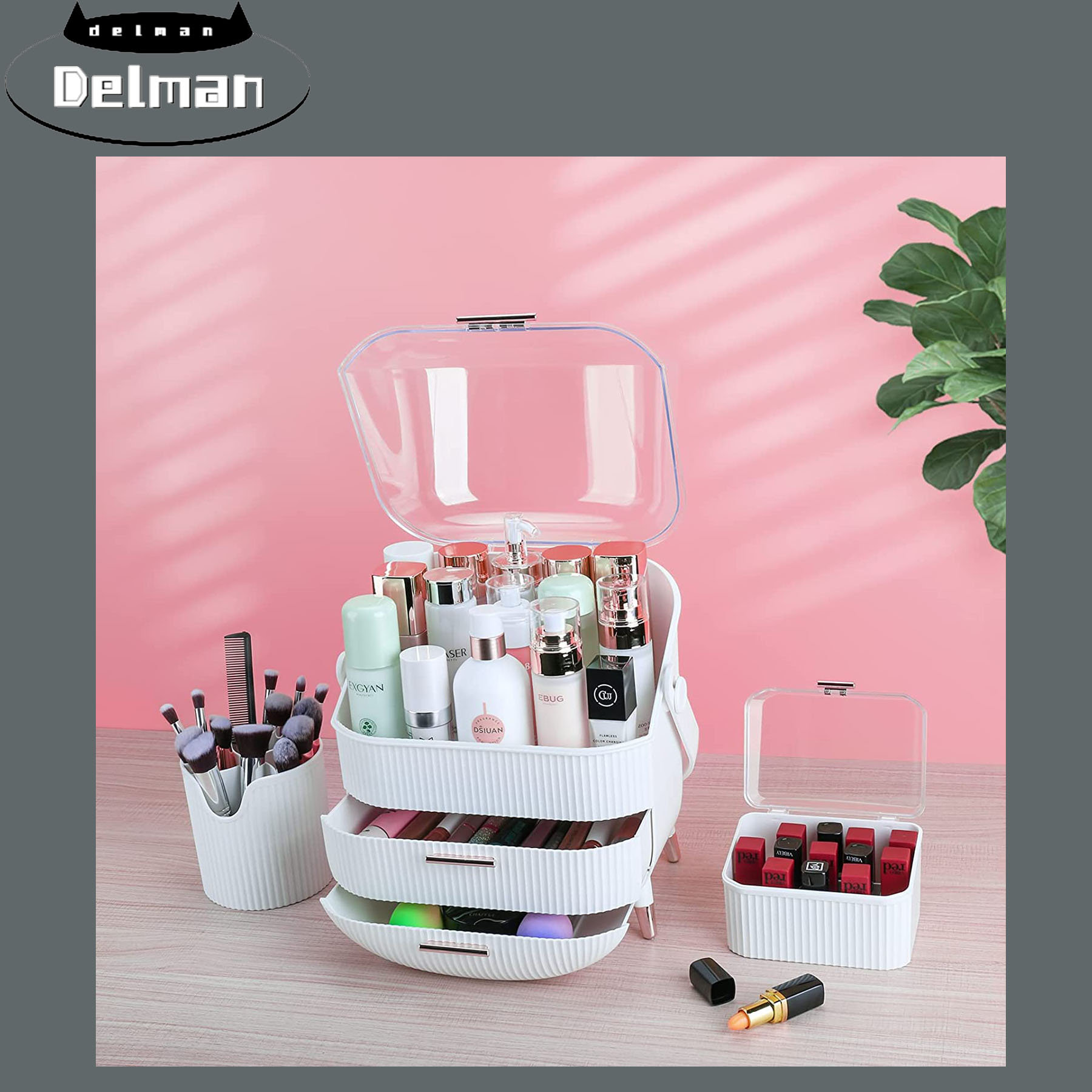 Rebrilliant Krystyan 3 Piece Versatile Cosmetics Organizer Set Wayfair