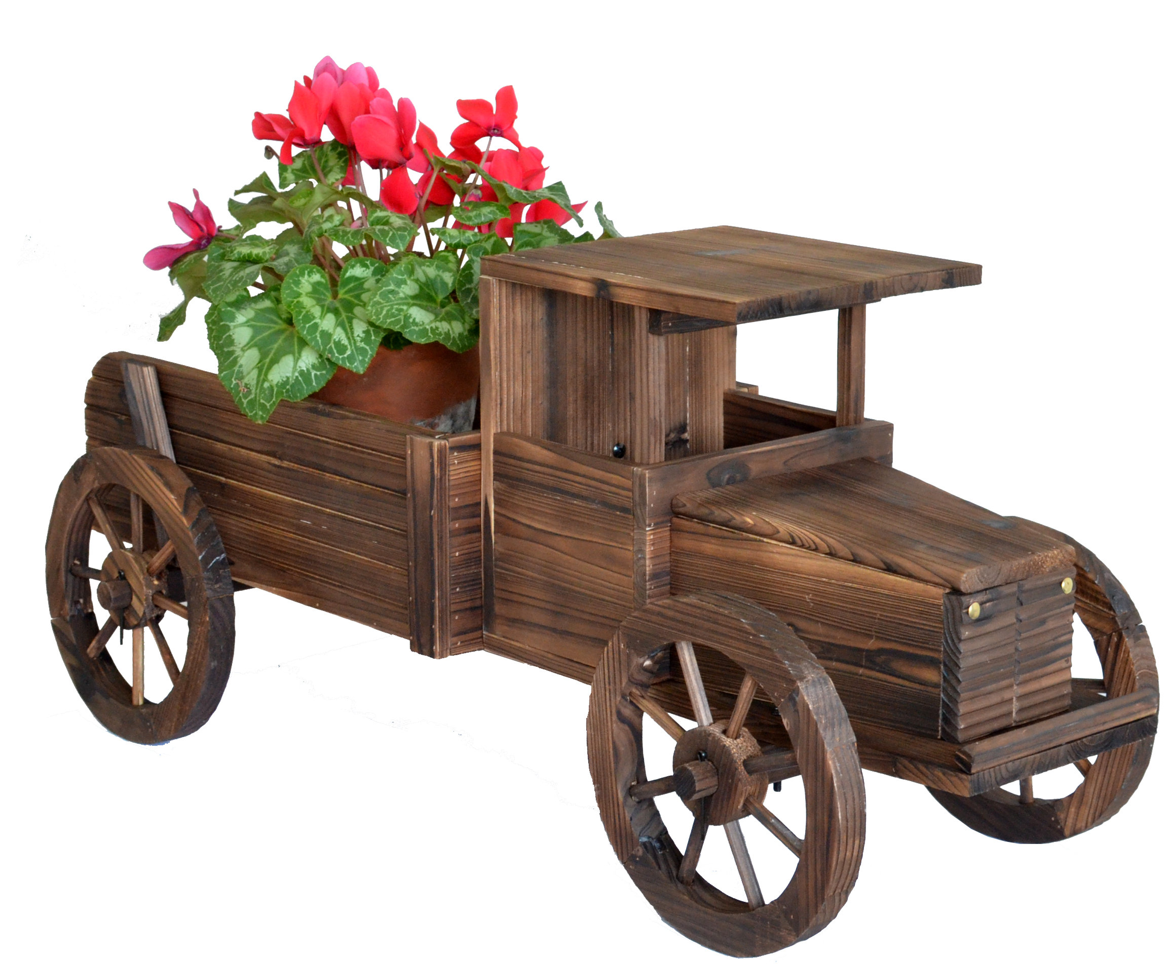 Millwood Pines Lismore Wood Statue Planter Wayfair