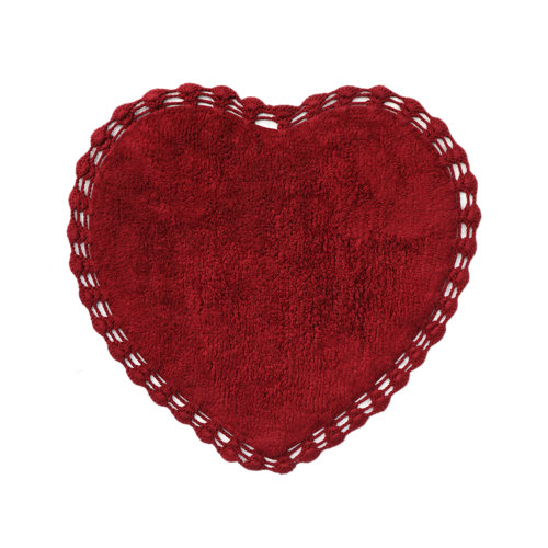 Red Barrel Studio® Heart Lace Bath Rug | Wayfair