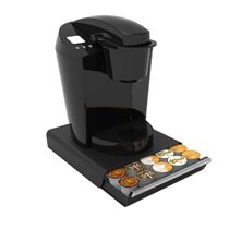 Free Sh New Mind Reader "Combine" 2-Piece Coffee and Accessory Station Black 