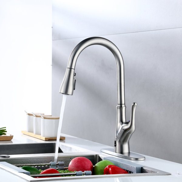 S-type Spout Kitchen Wall Mounted Cold Water Tap Single Lever Chrome-plated 