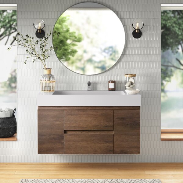 Details about   12" Three drawers Bathroom Vanity MDF materials Sink Cabinet Modern US 