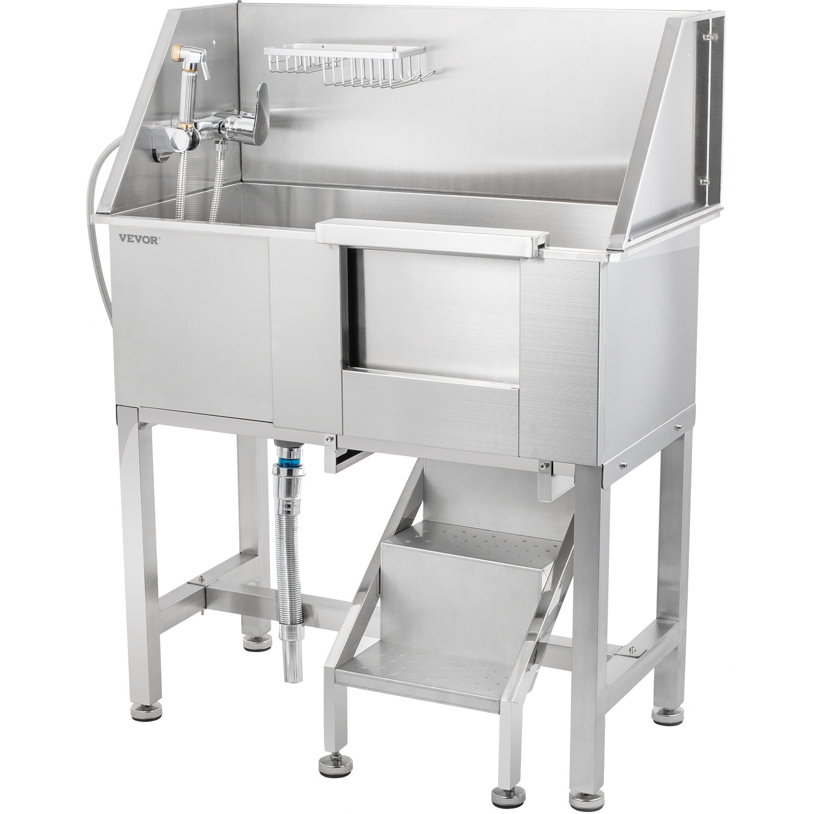 VEVOR Pet Grooming Tub Dog Wash Station 34" Stainless Steel With