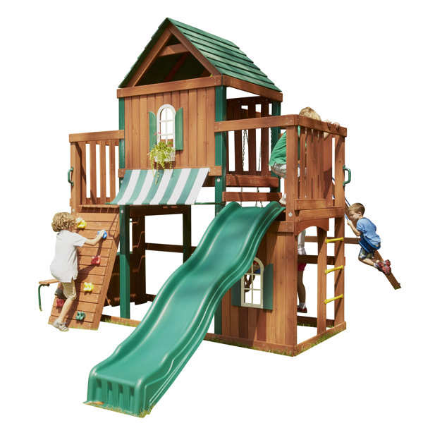 Toddler In/Outdoor Playground Climber & Swing and Slide Play Set Playground USA 