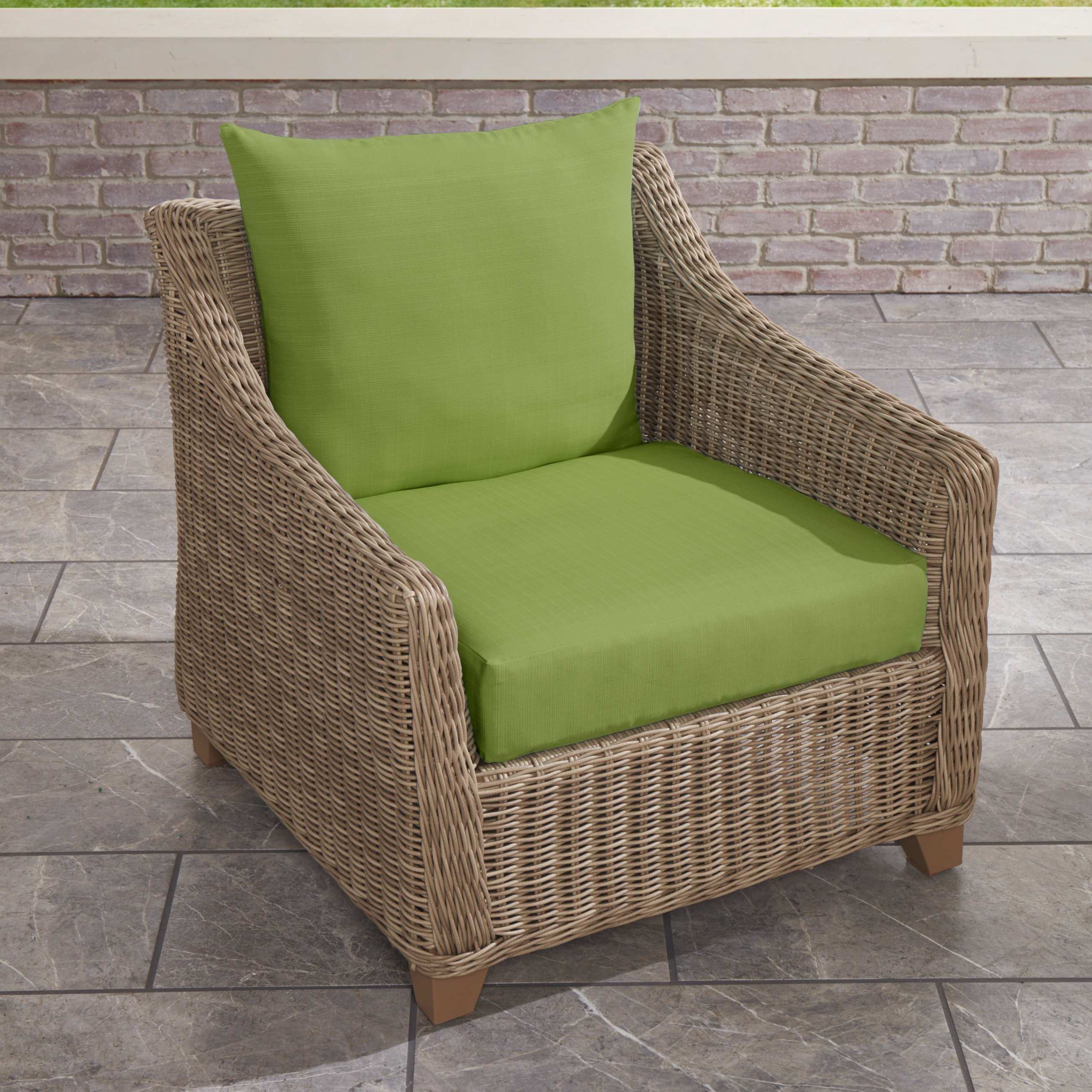 Bay Isle Home™ Outdoor Seat/Back Cushion 24'' W x 24'' D & Reviews Wayfair