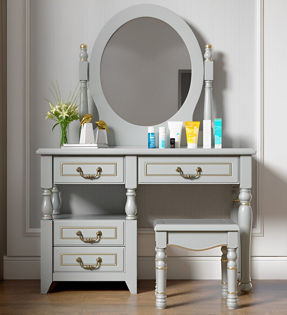 Canora Grey Solid Wood Dressing Table American Style Light Luxury