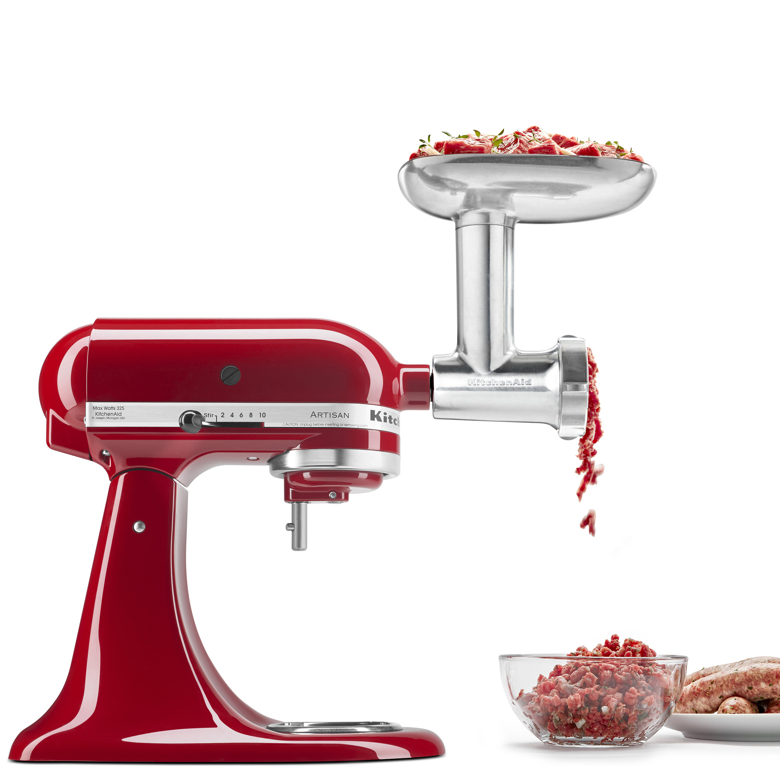 mixing sausage with kitchenaid