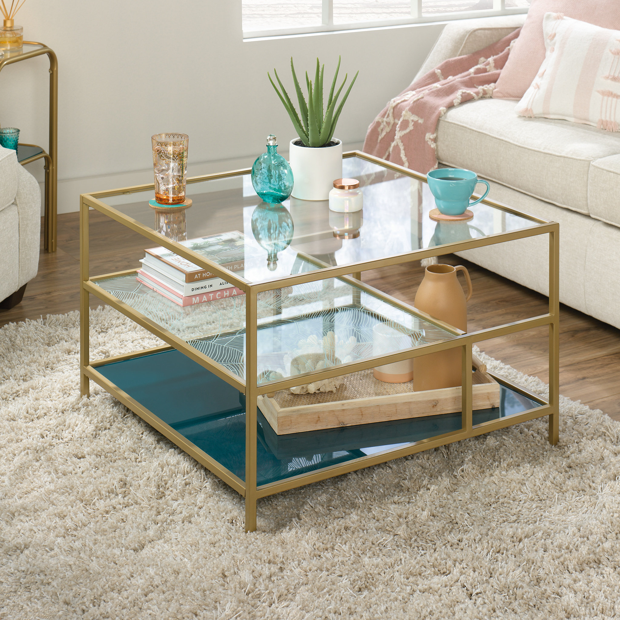 Everly Quinn Heald 4 Legs Coffee Table with Storage & Reviews | Wayfair