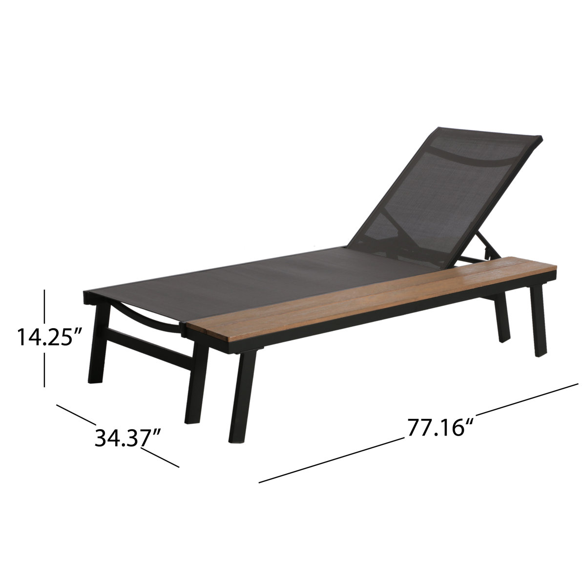 Union Rustic Absinthe 77.16'' Long Reclining Chaise Lounge Set ...