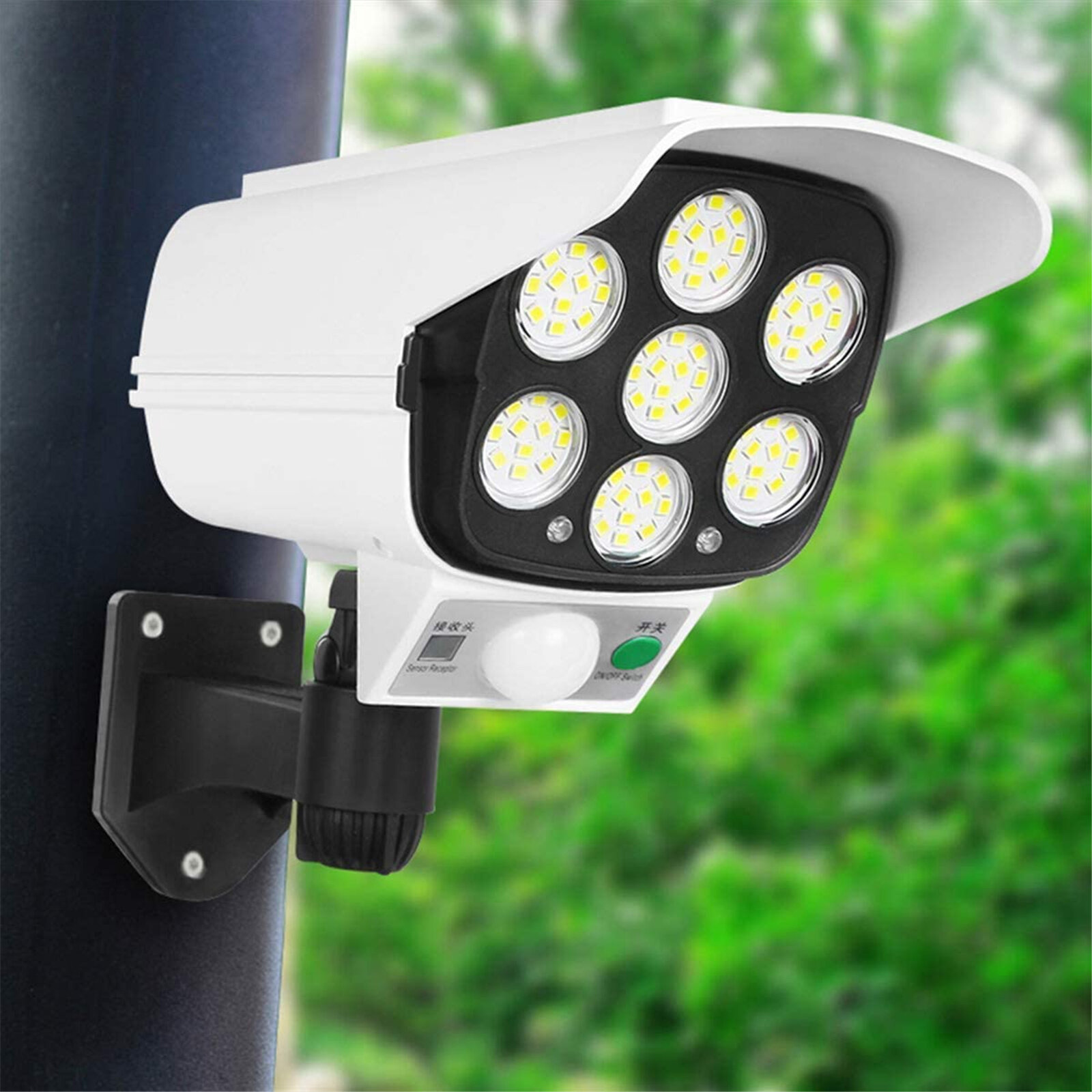 4 x Waterproof 8 LED PIR Motion Sensor Solar Garden Wall Lamp Security Lights 