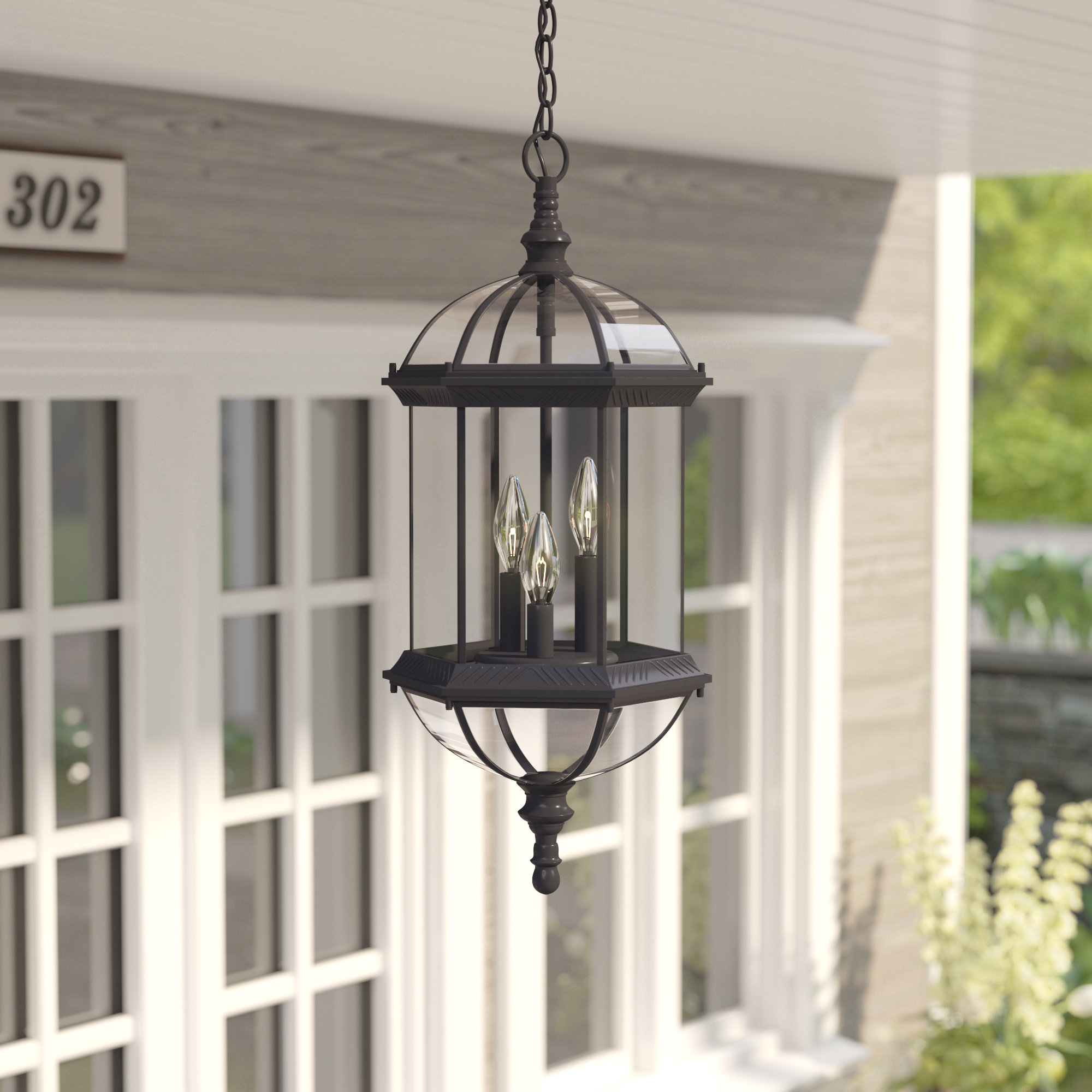 Bulb 22.25'' H Outdoor Hanging Lantern 