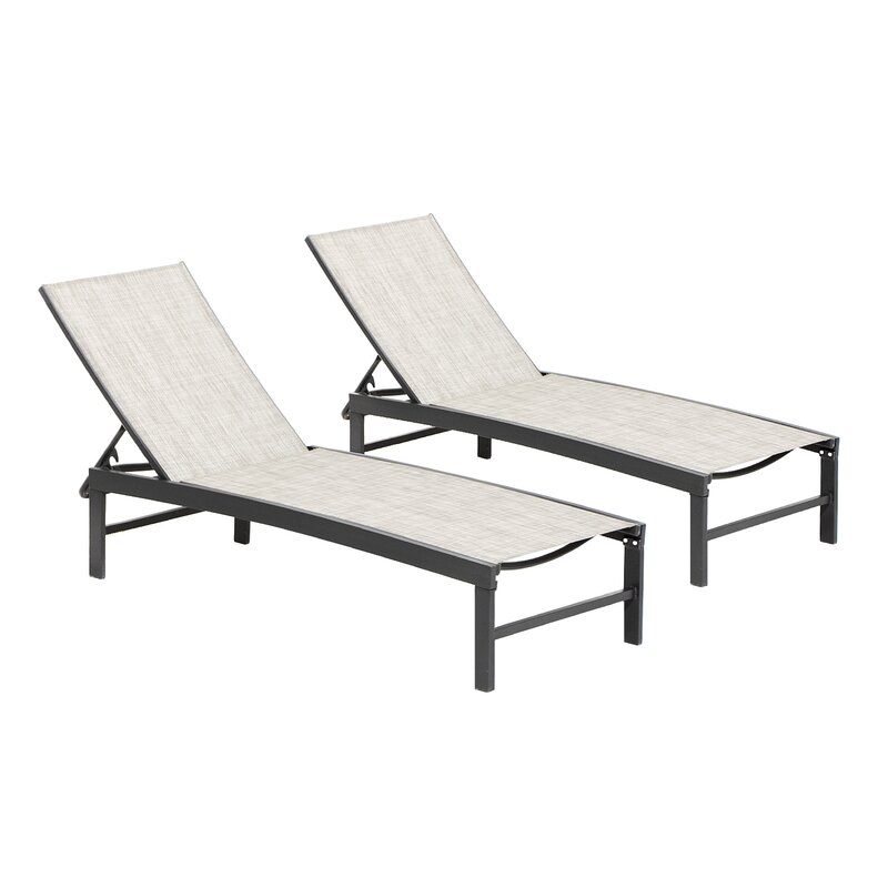 Mercury Row® Blevens Outdoor Metal Chaise Lounge & Reviews | Wayfair
