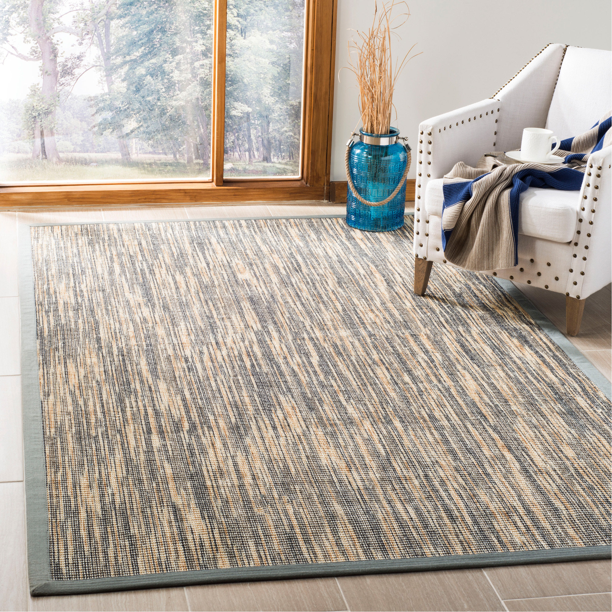 Williston Adeline Natural/Gray Area Rug Wayfair