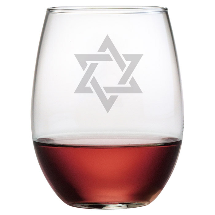 Susquehanna Glass Star Of David Stemless Wine Glass And Reviews Wayfair 8106