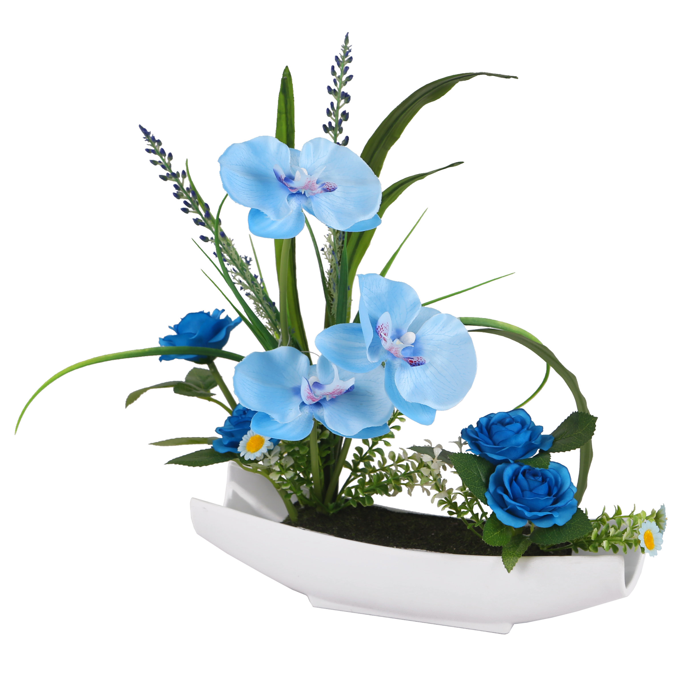 Ebern Designs Orchid Floral Arrangement in Pot & Reviews | Wayfair