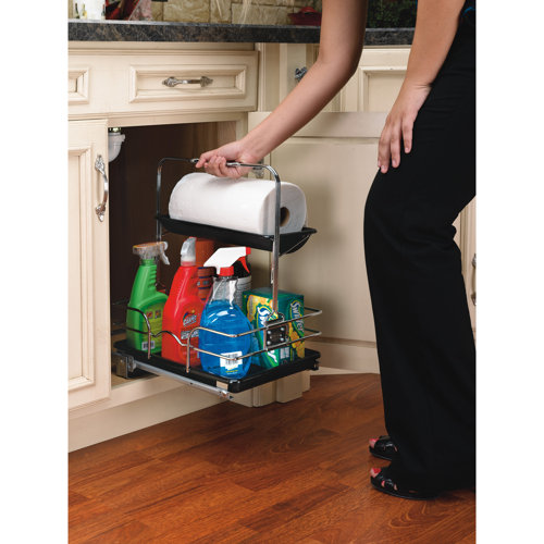 Rev-A-Shelf 544-10C-1 Undersink Base Cabinet Slide Out Cleaning Caddy ...
