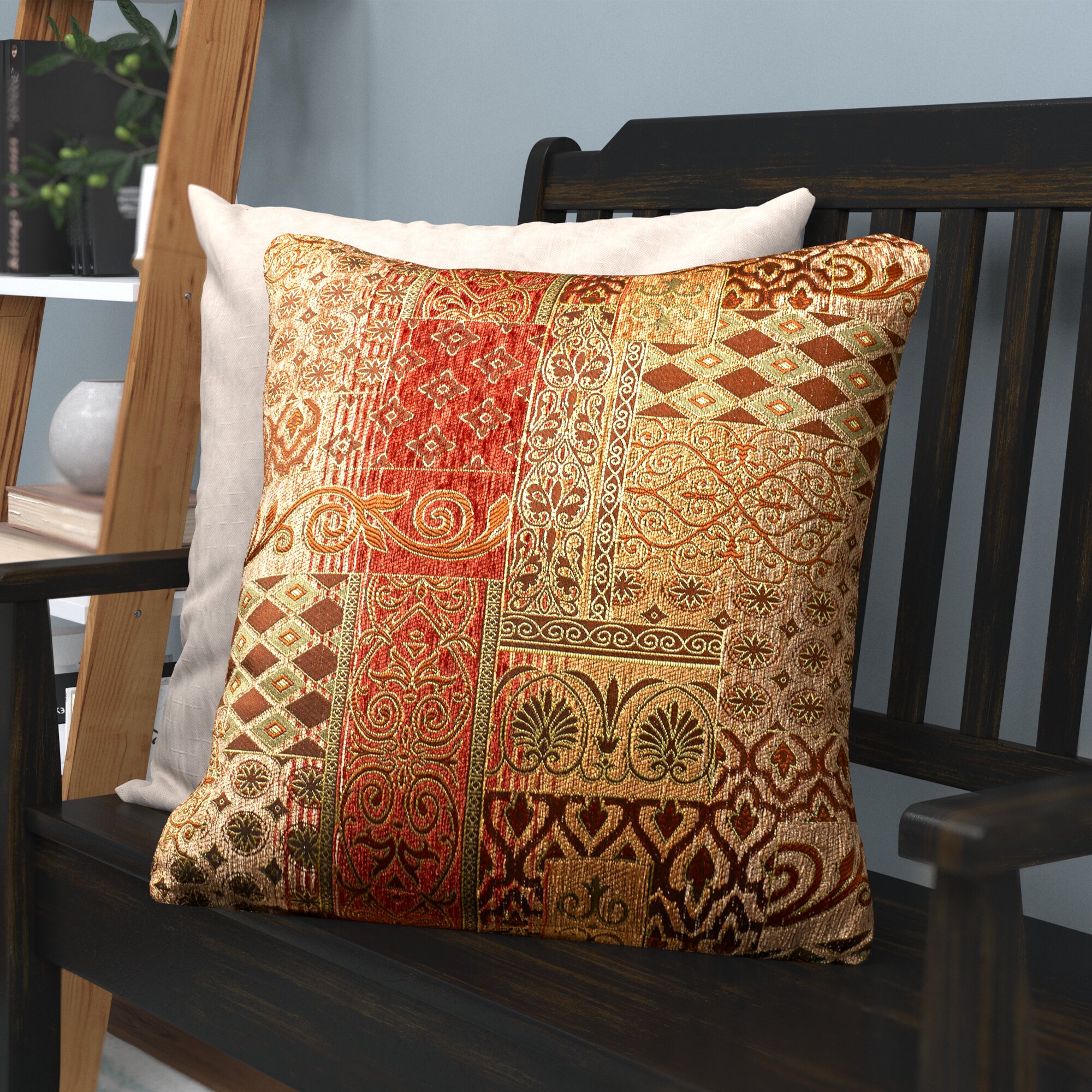 Indian Sofa Bed Decor Silk Fabric Bolster Throw Pillow Cushion Cover 18 x 8 Inch 
