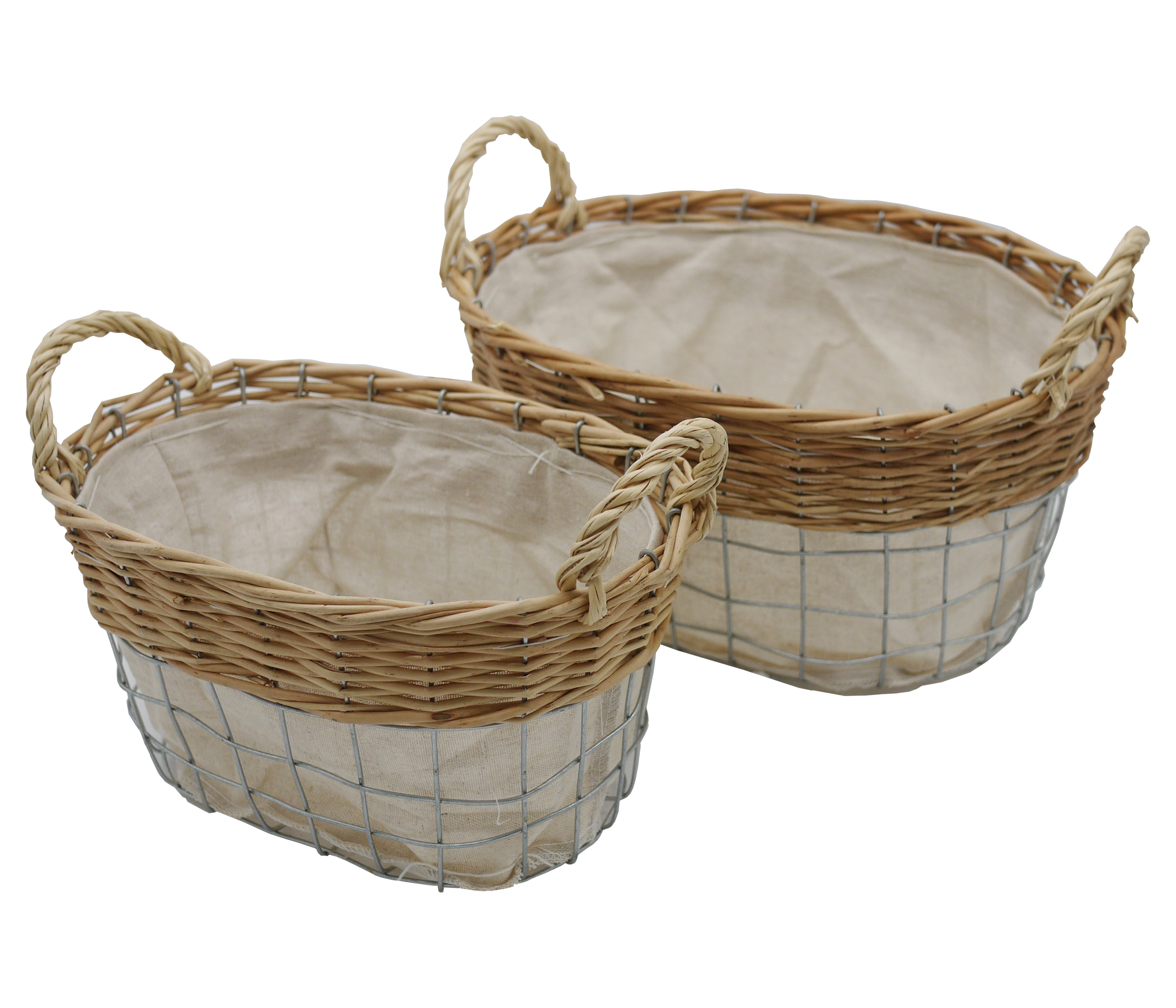 Gracie Oaks 2 Piece Metal/Wire Basket Set & Reviews Wayfair