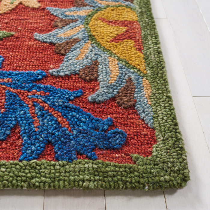 Langley Street Gulledge Handmade Red/Blue/Yellow/Green Rug & Reviews ...