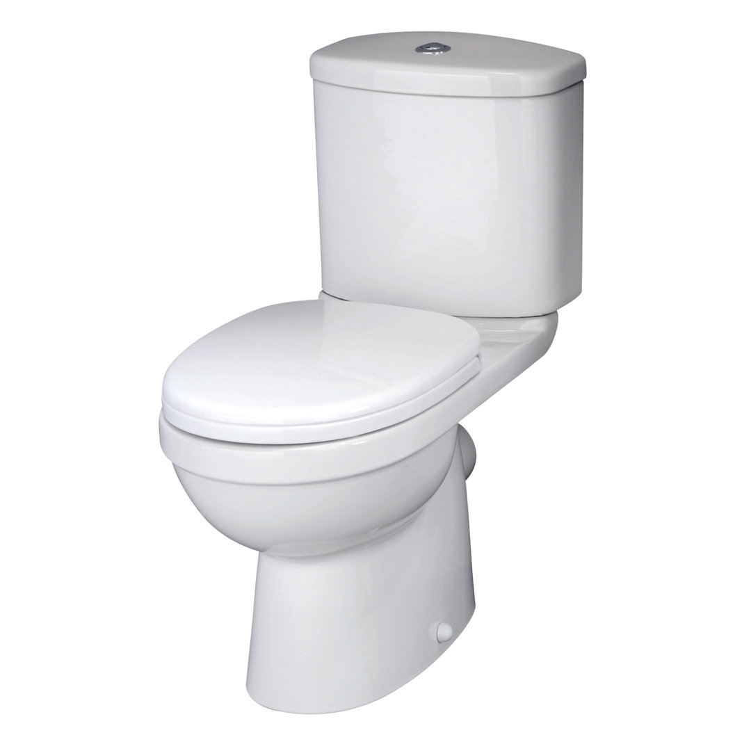 Nuie Close Coupled Toilets with Seat white