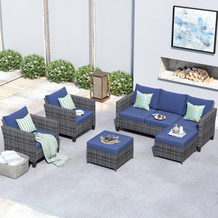Latitude Rattan Sofa Seating Group Cushions-w004711250 | Wayfair