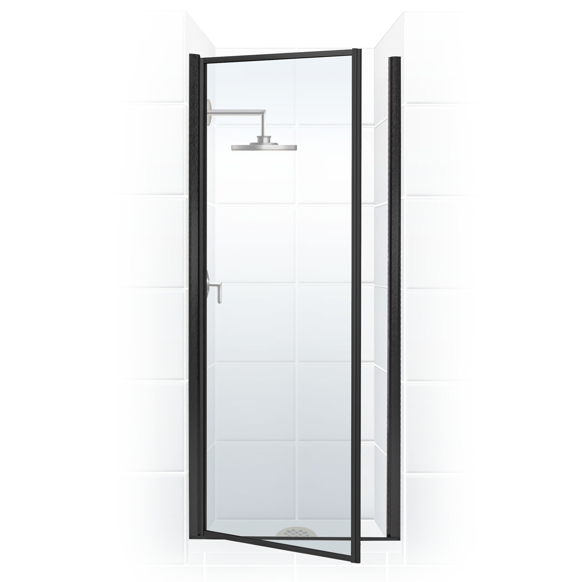 Coastal Industries Legend Series - 35.625'' W x 64'' Framed Shower Door Glass | Wayfair