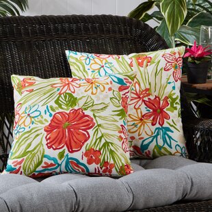 18x18 Multicolor Cushty cushions Right vibrant colourful tropical design Throw Pillow