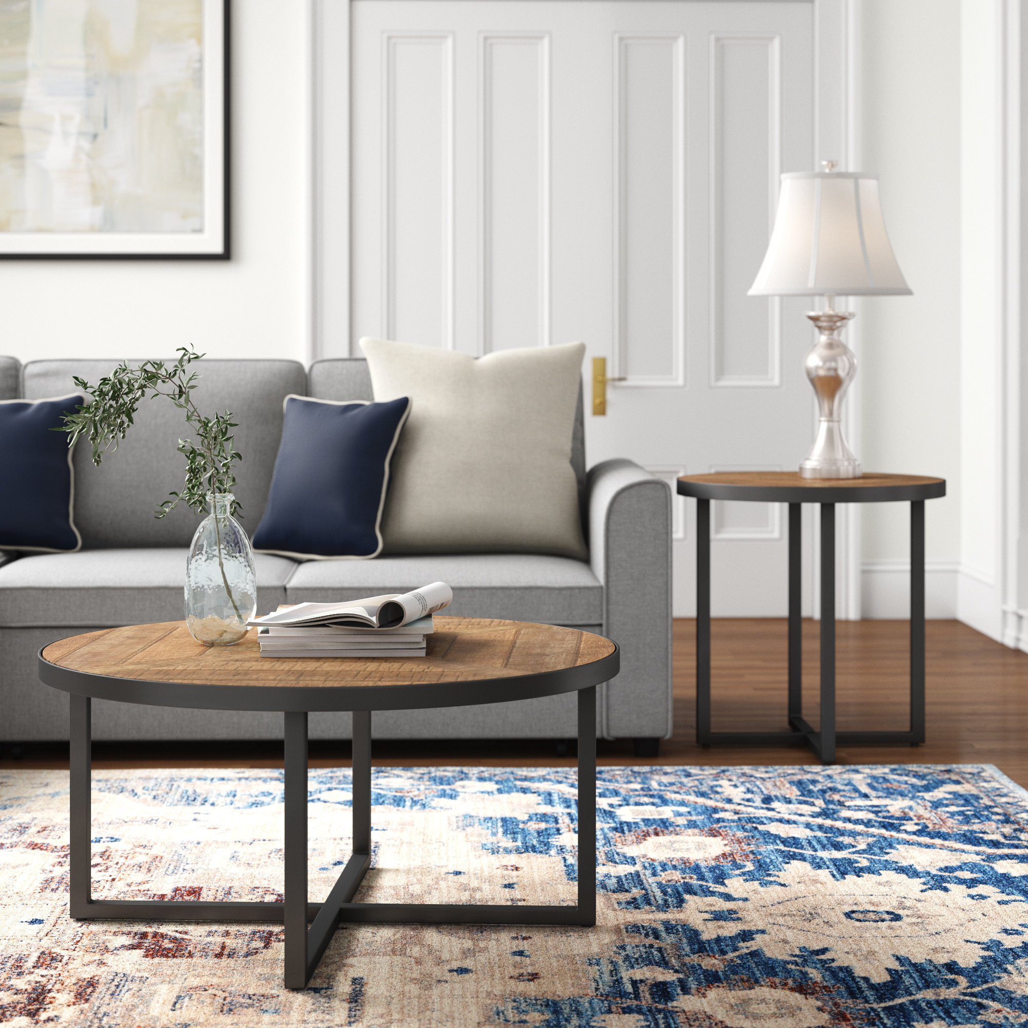 Three Posts™ Dillwyn Wood Top 2 Piece Coffee Table Set & Reviews | Wayfair