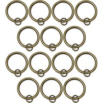 CURTAIN CRAFT RINGS 8 LARGE SOLID BRUSHED CHROME RINGS 5.5 cm outer size 