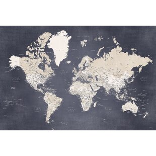 World Travel Map Black Framed includes Magnetic back 30 Pins 37"x25" Free Ship 