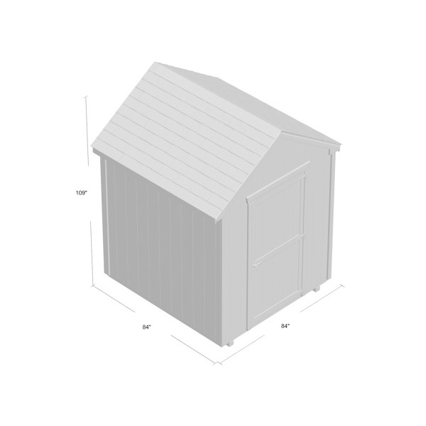 Edgemont 7 ft. W x 7 ft. D Solid/Manufactured Wood Storage Shed